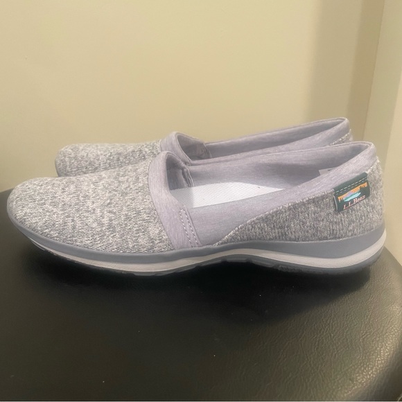LL Bean Gray All Around Slip On Shoes Fleece Comfort Cushion 503514 - Size 9 - Picture 1 of 7